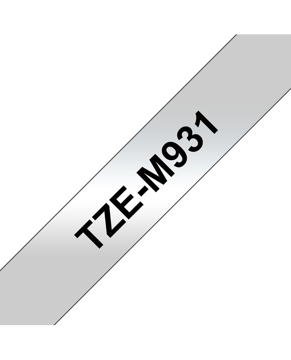 Brother TZE-M931 ruban d'étiquette Noir sur argent
