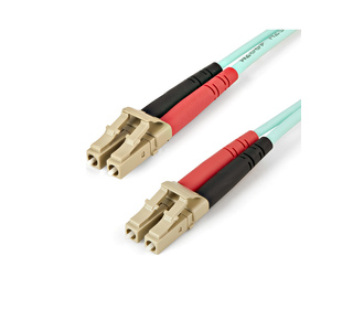 StarTech.com Câble Fibre Optique Multimode de 2m LC/UPC à LC/UPC OM4, Fibre Zipcord 50/125µm LOMMF/VCSEL, Réseaux 100G, Faible P