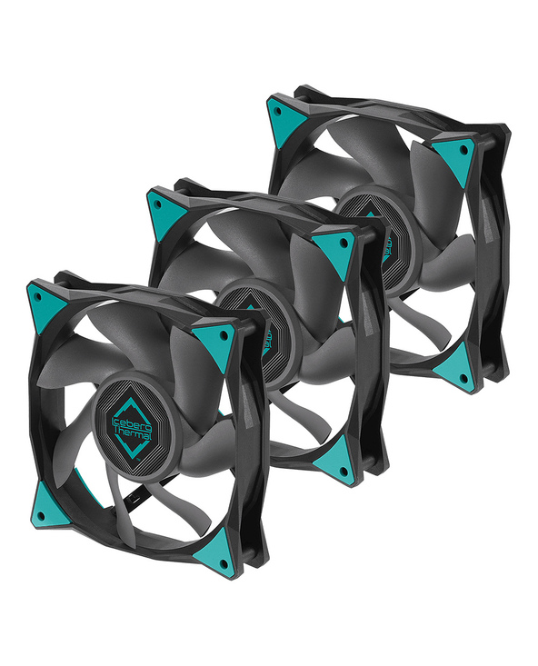 Iceberg Thermal IceGALE Xtra Boitier PC Ventilateur 12 cm Noir 3 pièce(s)