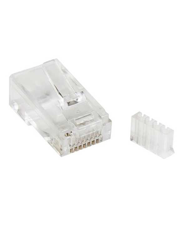 StarTech.com Fiche modulaire Cat6 RJ45 pour fil solide - Paquet de 50 - Transparent