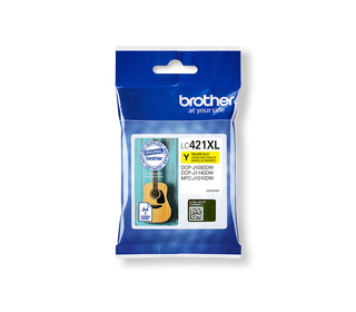 Brother LC-421XLY cartouche d'encre 1 pièce(s) Original Rendement élevé (XL) Jaune