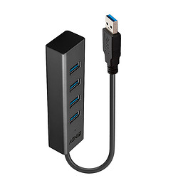 Lindy 43324 hub & concentrateur USB 3.2 Gen 1 (3.1 Gen 1) Type-A 5000 Mbit/s Noir