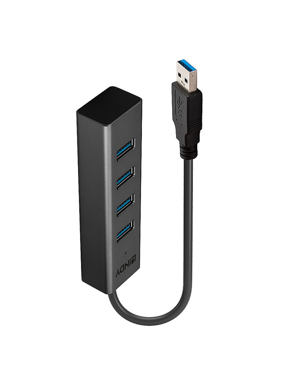 Lindy 43324 hub & concentrateur USB 3.2 Gen 1 (3.1 Gen 1) Type-A 5000 Mbit/s Noir