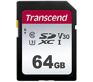 Transcend TS64GSDC300S mémoire flash 64 Go SDXC NAND Classe 10