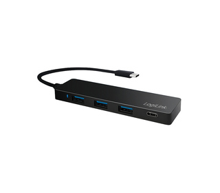 LogiLink UA0311 hub & concentrateur USB 3.2 Gen 1 (3.1 Gen 1) Type-C 5000 Mbit/s Noir