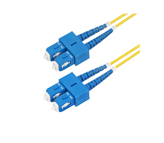 StarTech.com Câble Fibre Optique de 2m Duplex Monomode SC à SC (UPC) OS2, 9/125µm, 40G/100G, Cordon Fibre Optique, Insensible à 