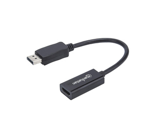 Manhattan 151634 câble vidéo et adaptateur 0,15 m HDMI Type A (Standard) DisplayPort Noir
