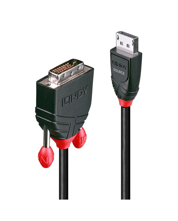 Lindy 41490 câble vidéo et adaptateur 1 m DVI-D DisplayPort Noir