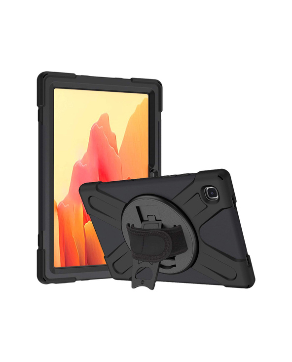 DLH COQUE RENFORCEE AVEC BANDOULIERE, POIGNEE ROTATIVE ET PIED SUPPORT POUR SAMSUNG GALAXY TAB A7 LITE 8.7" (SM-T220 / SM-T225) 