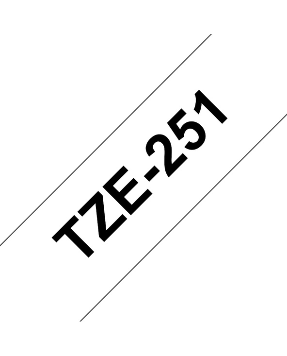 Brother TZE-251 ruban d'étiquette Noir sur blanc