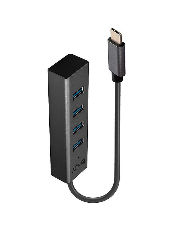 Lindy 43325 hub & concentrateur USB 3.2 Gen 1 (3.1 Gen 1) Type-C 5000 Mbit/s Gris