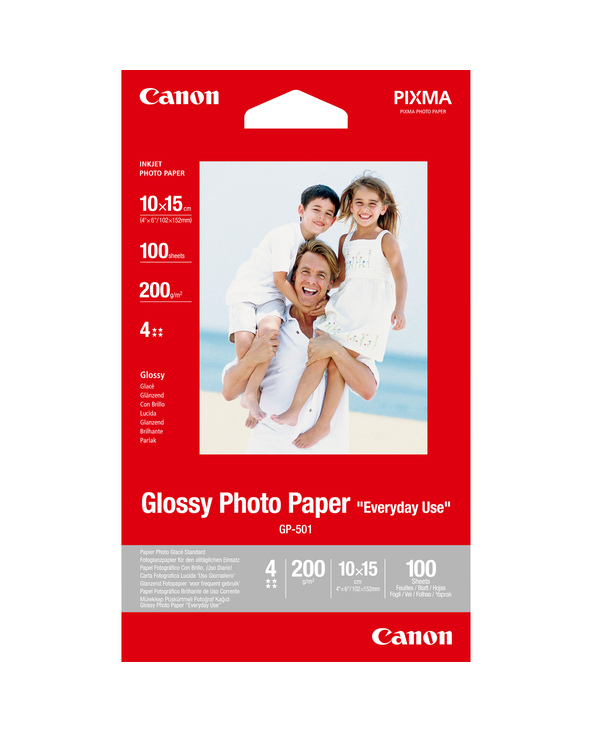 Canon Papier photo brillant 4 × 6 po (10 × 15 cm) GP-501 - 100 feuilles