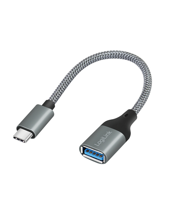 LogiLink CU0106 câble USB 0,15 m USB 3.2 Gen 1 (3.1 Gen 1) USB C USB A Gris