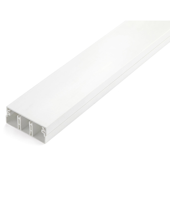 StarTech.com Chemin de Câbles PVC Robuste avec Couvercle Amovible, 50mm W x 20mm H - Longueur 2m - Passe Câbles Réseau à 3 Compa