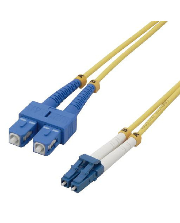MCL 10m SC/LC OS2 câble InfiniBand et à fibres optiques Multicolore, Jaune