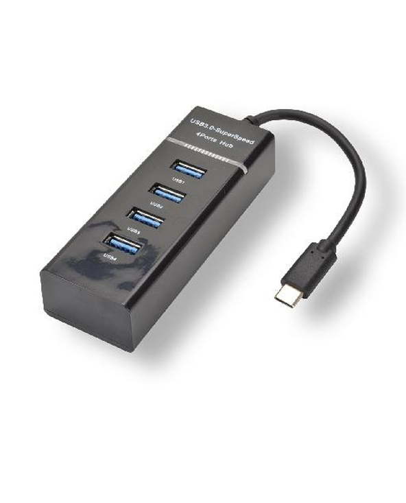 MCL USB3C-H114 hub & concentrateur USB 3.2 Gen 1 (3.1 Gen 1) Type-C 5000 Mbit/s Noir