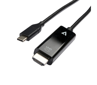 V7 V7UCHDMI-2M câble vidéo et adaptateur USB Type-C HDMI Noir