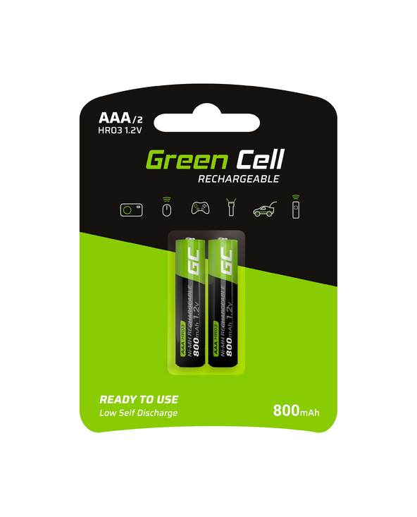 Green Cell GR08 pile domestique Batterie rechargeable AAA Hybrides nickel-métal (NiMH)