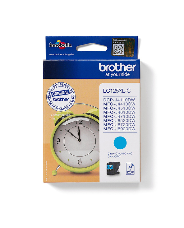 Brother LC-125XLC cartouche d'encre 1 pièce(s) Original Cyan