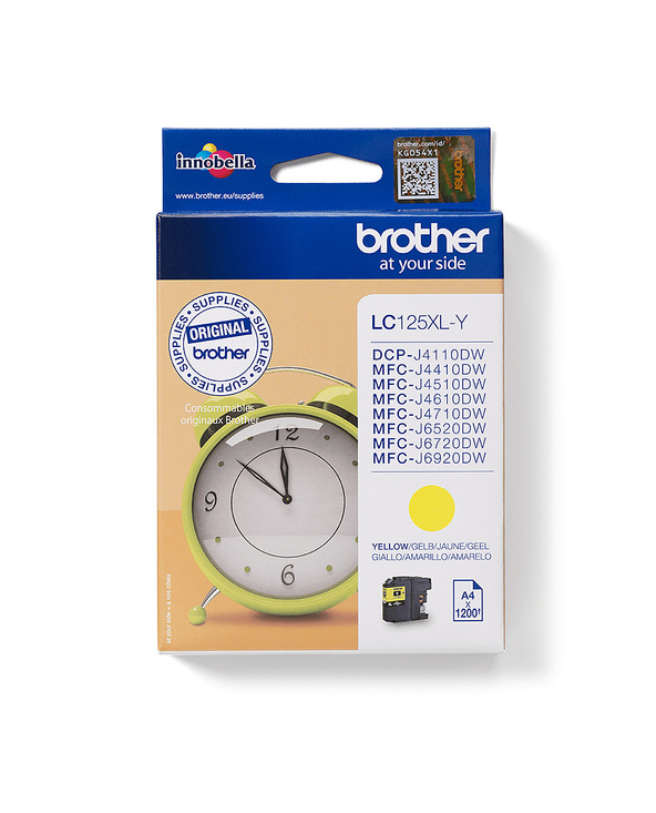 Brother LC-125XLY cartouche d'encre 1 pièce(s) Original Jaune