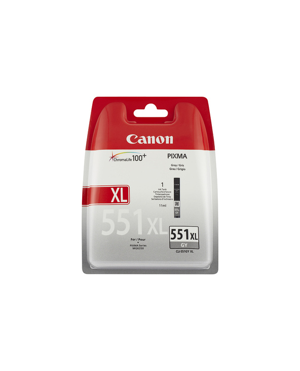 Canon CLI-551XL GY w/sec cartouche d'encre 1 pièce(s) Original Rendement élevé (XL) Gris