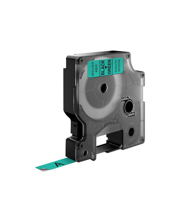 DYMO D1 - Standard Étiquettes - Noir sur vert - 9mm x 7m