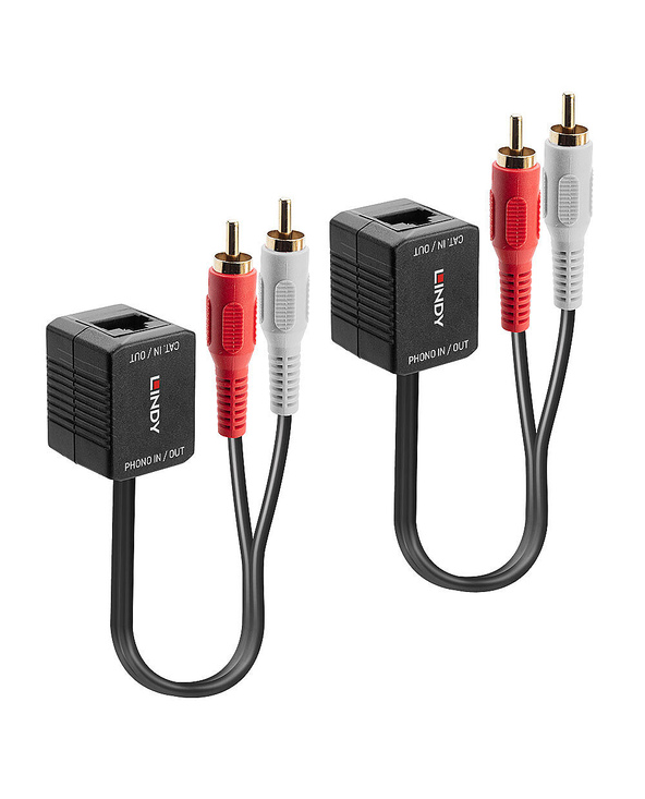 Lindy 70460 extension audio/video Émetteur AV Noir, Rouge, Blanc