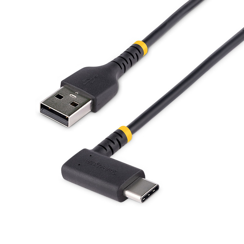 StarTech.com Câble USB A vers USB C de 1m - Câble de Chargement USB C Noir - Fibre Aramide Robuste - Chargeur Rapide USB-C 2.0 -