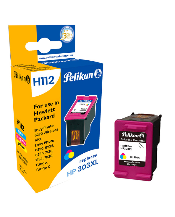 Pelikan 4950910 cartouche d'encre 1 pièce(s) Compatible Rendement élevé (XL) Cyan, Magenta, Jaune