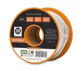 D2 Diffusion D2RJ45D3000 câble de réseau Blanc 30 m Cat6