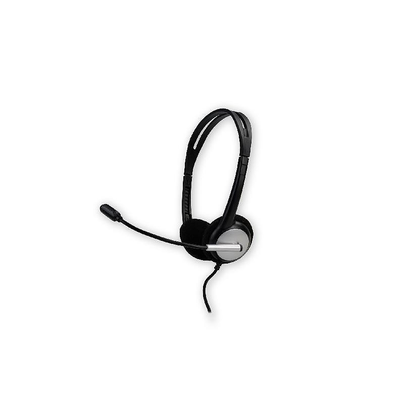 MCL CSQ-M/USB écouteur/casque Avec fil Arceau Bureau/Centre d'appels USB Type-A Noir, Argent