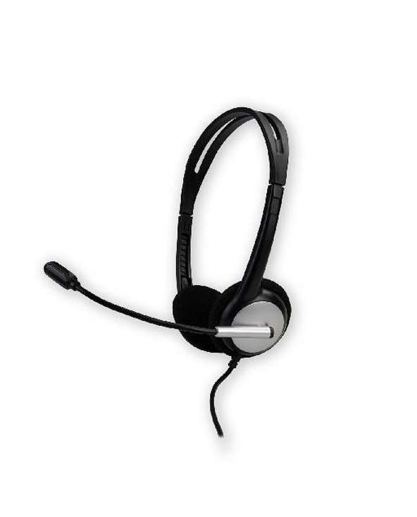MCL CSQ-M/USB écouteur/casque Avec fil Arceau Bureau/Centre d'appels USB Type-A Noir, Argent