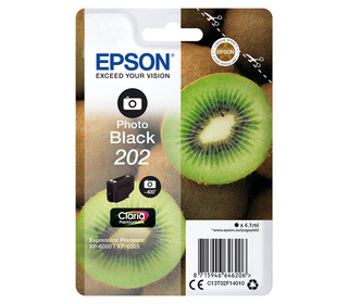 Epson Kiwi Singlepack Photo Black 202 Claria Premium Ink