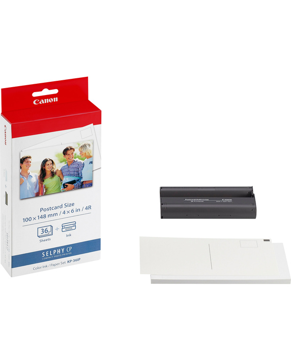 Canon Jeu d'encre couleur et de papier au format 100 x 148 mm KP-36IP, 36 feuilles