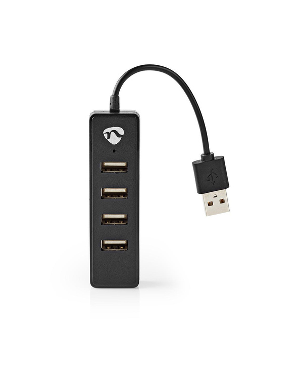 Nedis UHUBU2420BK hub & concentrateur USB 2.0 480 Mbit/s Noir