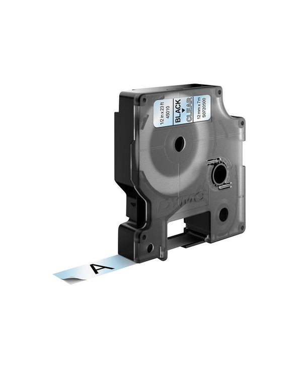 DYMO D1 - Standard Étiquettes - Noir sur transparent - 12mm x 7m