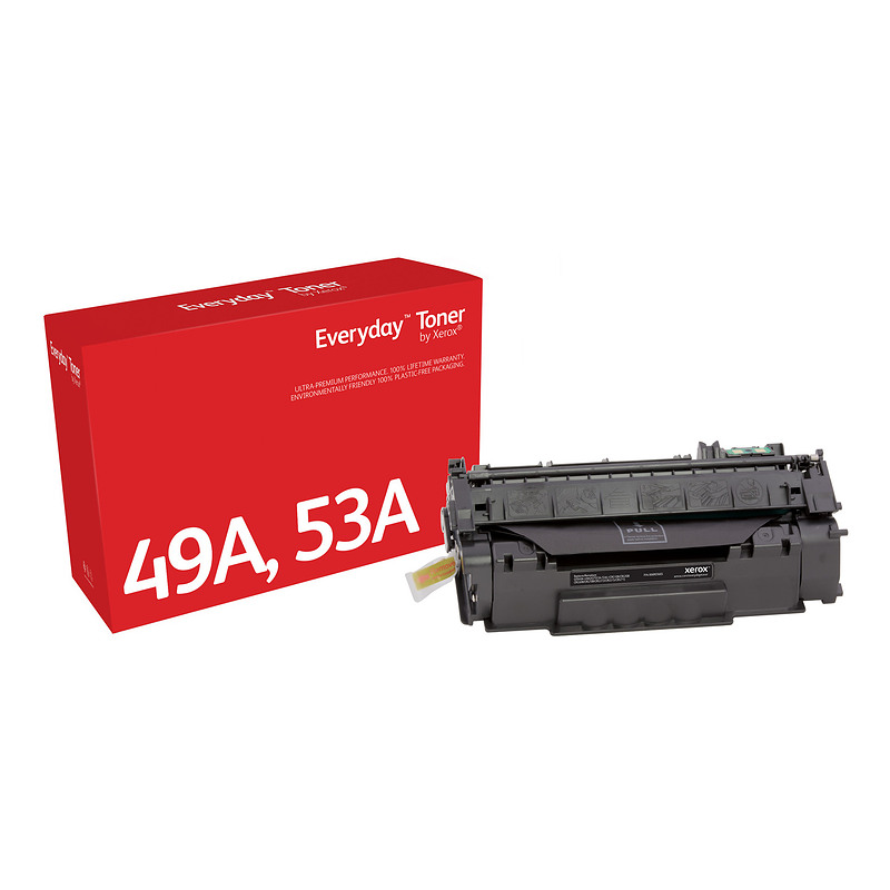 Everyday Toner Noir  de Xerox compatible avec HP 49A/53A (Q5949A/ Q7553A), Capacité standard