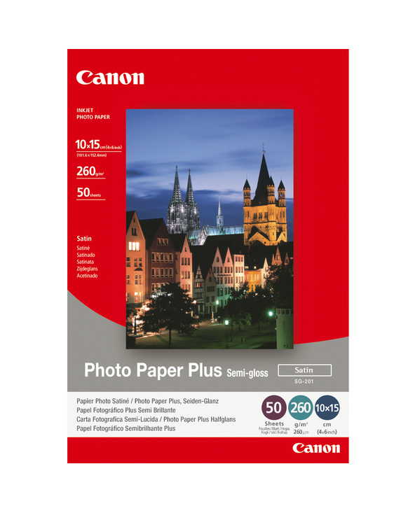 Canon Papier photo semi-brillant extra SG-201 4 × 6 po (10 × 15 cm)- 50 feuilles