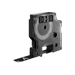 DYMO D1 - Standard Étiquettes - Blanc sur noir - 12mm x 7m