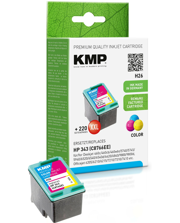 KMP H26 cartouche d'encre 1 pièce(s) Cyan, Magenta, Jaune