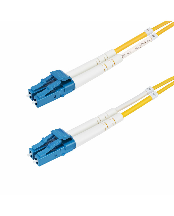StarTech.com Câble Fibre Optique de 2m Duplex Monomode LC à LC (UPC) OS2, 9/125µm, 100G, Cordon Fibre Optique, Insensible à la C