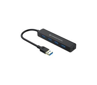 Conceptronic C4PUSB3 hub & concentrateur USB 3.2 Gen 1 (3.1 Gen 1) Type-A 5000 Mbit/s Noir