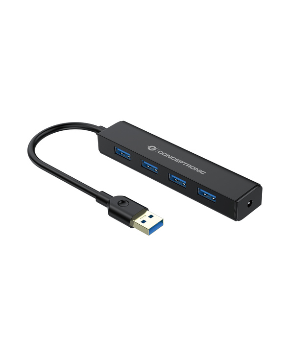 Conceptronic C4PUSB3 hub & concentrateur USB 3.2 Gen 1 (3.1 Gen 1) Type-A 5000 Mbit/s Noir