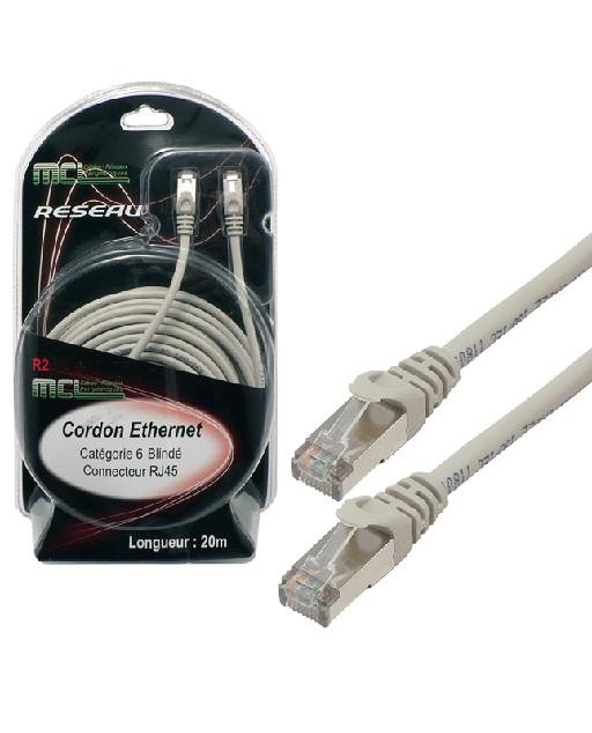 MCL FCC6BMZ-20M câble de réseau Gris Cat6 F/UTP (FTP)