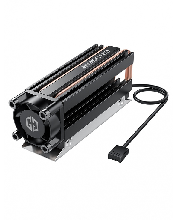 GRAUGEAR G-M2HS05-F système de refroidissement d’ordinateur M.2 NVMe SSD Refroidisseur d'air 2,5 cm Noir 1 pièce(s)
