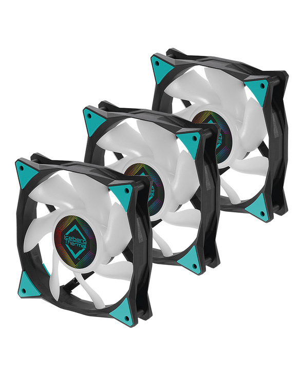 Iceberg Thermal IceGALE ARGB Boitier PC Ventilateur 12 cm Noir 3 pièce(s)