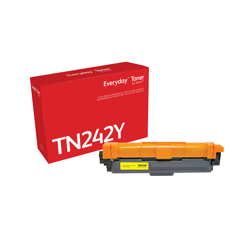 Everyday Toner Jaune  de Xerox compatible avec Brother TN-242Y, Capacité standard