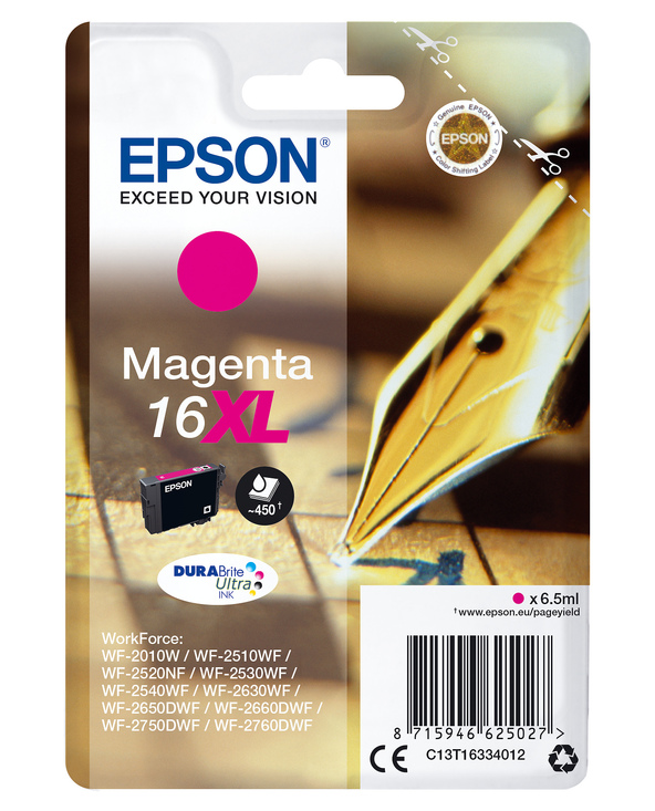 Epson Pen and crossword Cartouche "Stylo à plume" 16XL - Encre DURABrite Ultra M