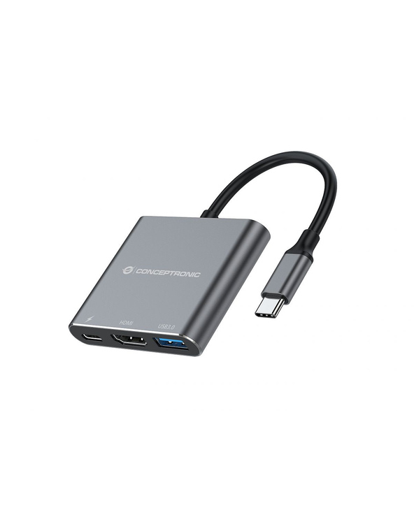 Conceptronic DONN18G station d'accueil Avec fil USB 3.2 Gen 1 (3.1 Gen 1) Type-C Gris