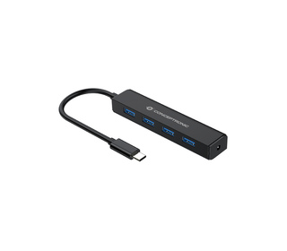 Conceptronic CTC4USB3 hub & concentrateur USB 3.2 Gen 1 (3.1 Gen 1) Type-C 5000 Mbit/s Noir